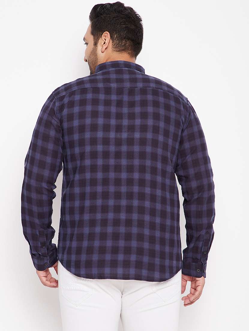 men checkered collared long sleeve regular fit shirt - 22037887 -  Standard Image - 3