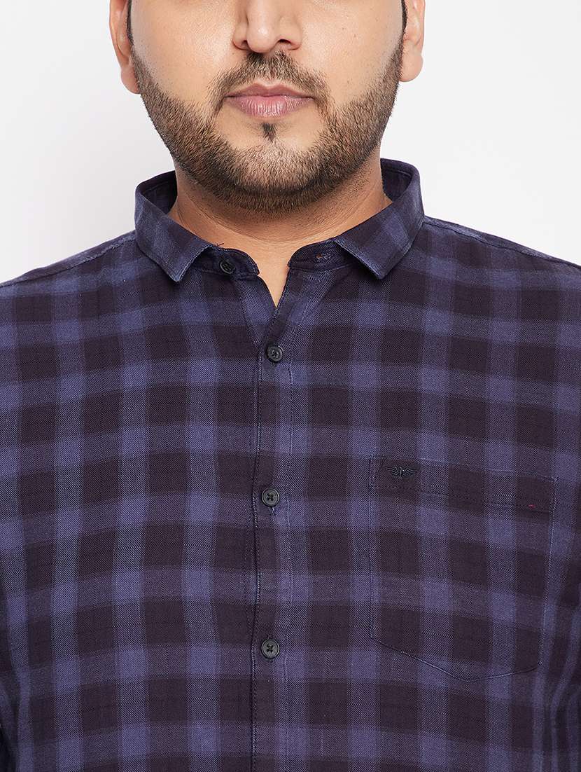 men checkered collared long sleeve regular fit shirt - 22037887 -  Standard Image - 5