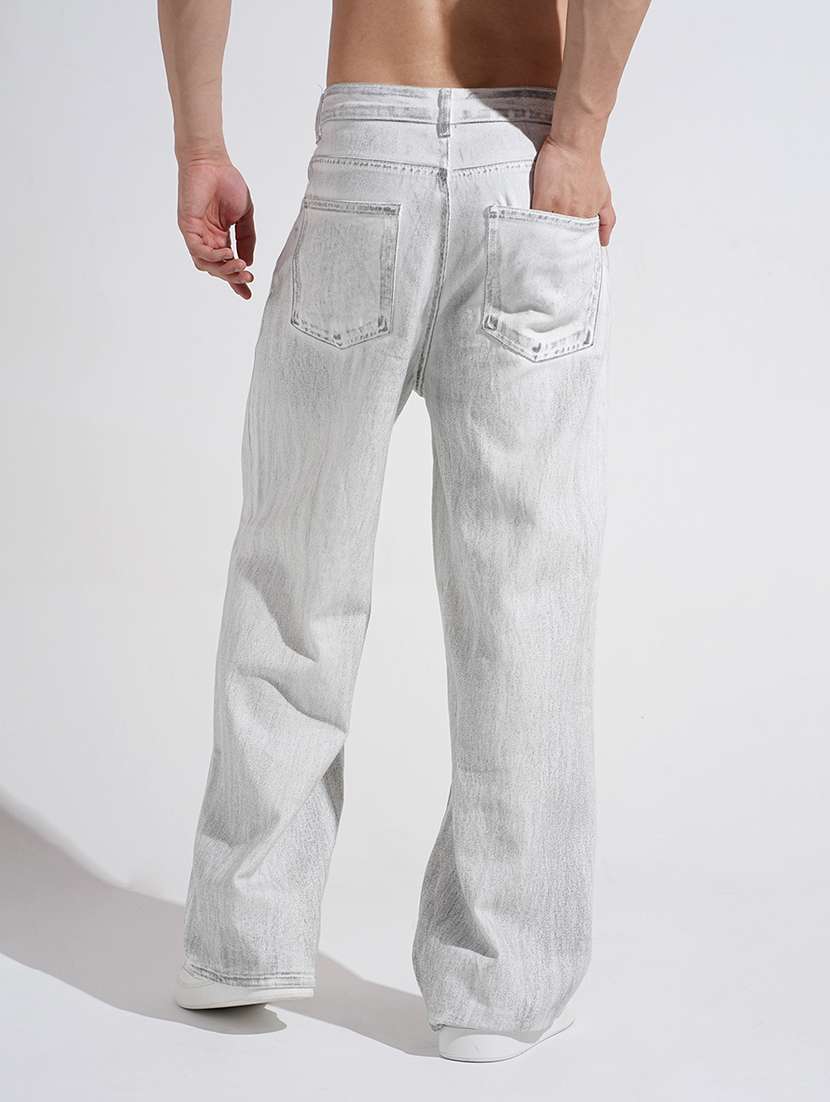 men solid mid rise baggy fit jean - 22037902 - Standard Image - 3