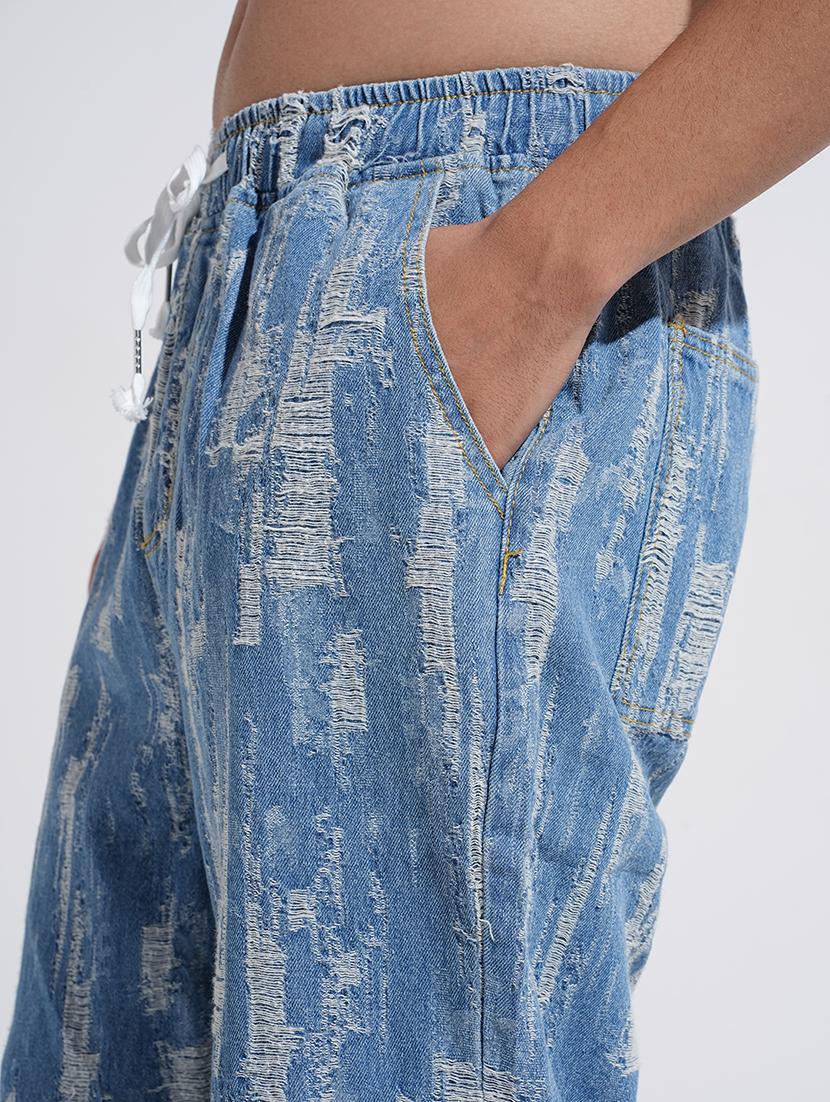 men distressed mid rise baggy fit jean - 22037910 - Standard Image - 5