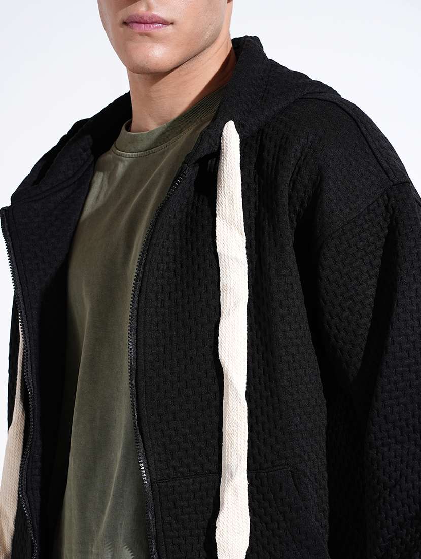 men solid long sleeve hooded sweatshirt - 22037915 -  Standard Image - 5