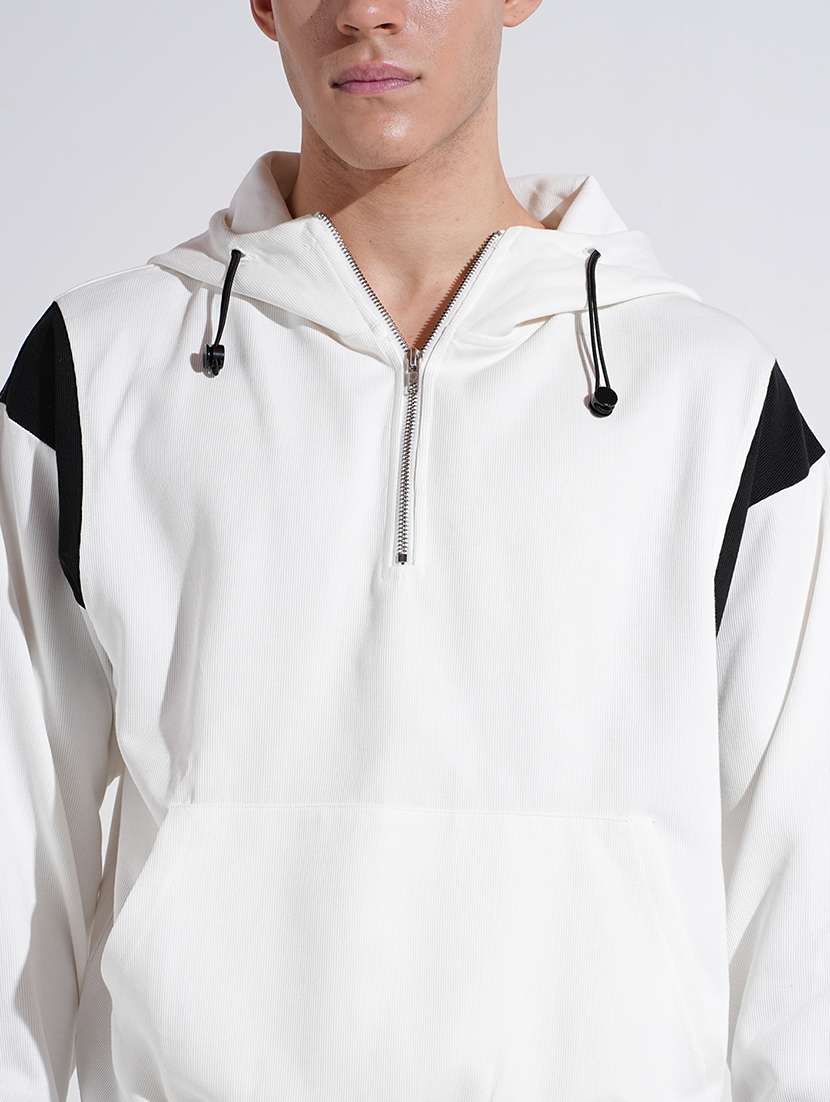 men solid long sleeve hooded sweatshirt - 22037917 - Standard Image - 5