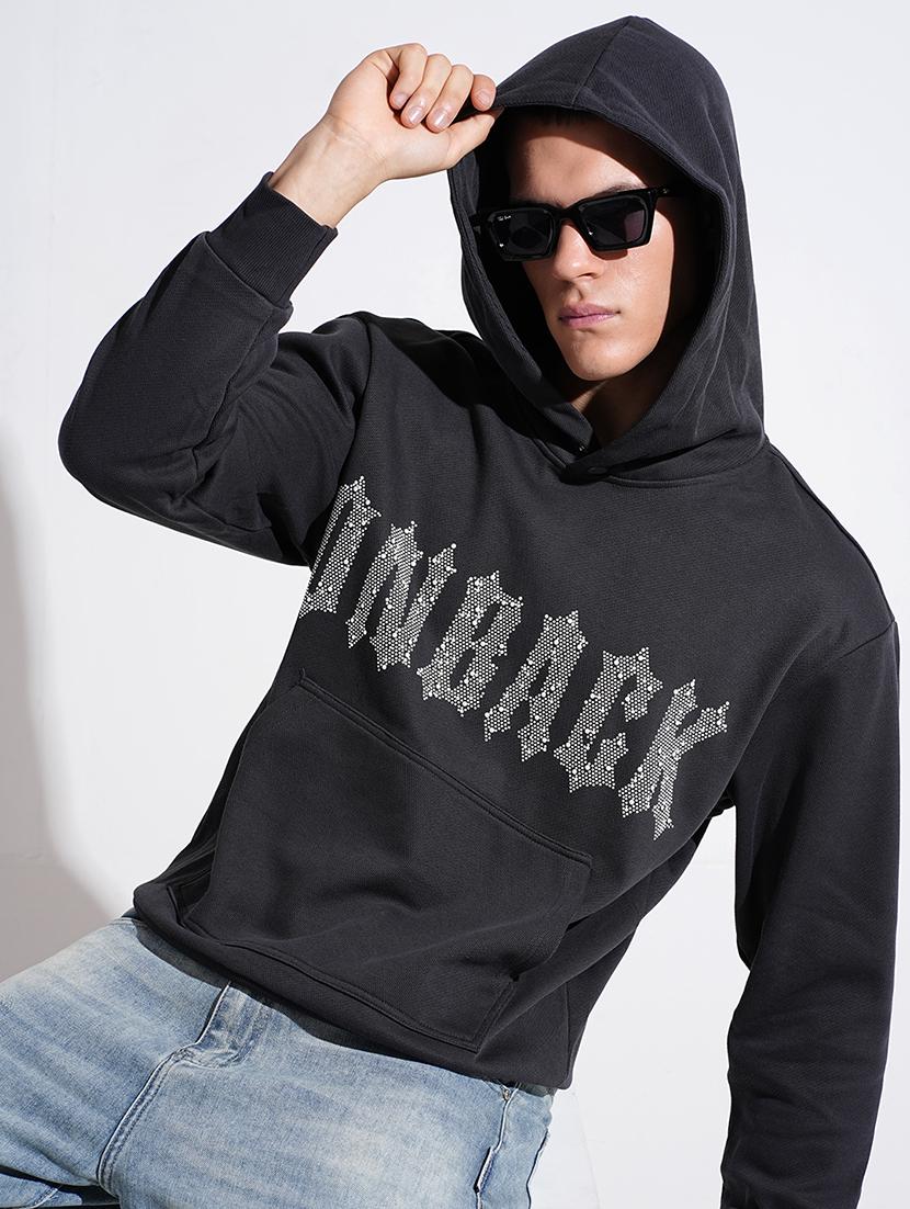 men printed long sleeve hooded sweatshirt - 22037919 - Zoom Image - 0