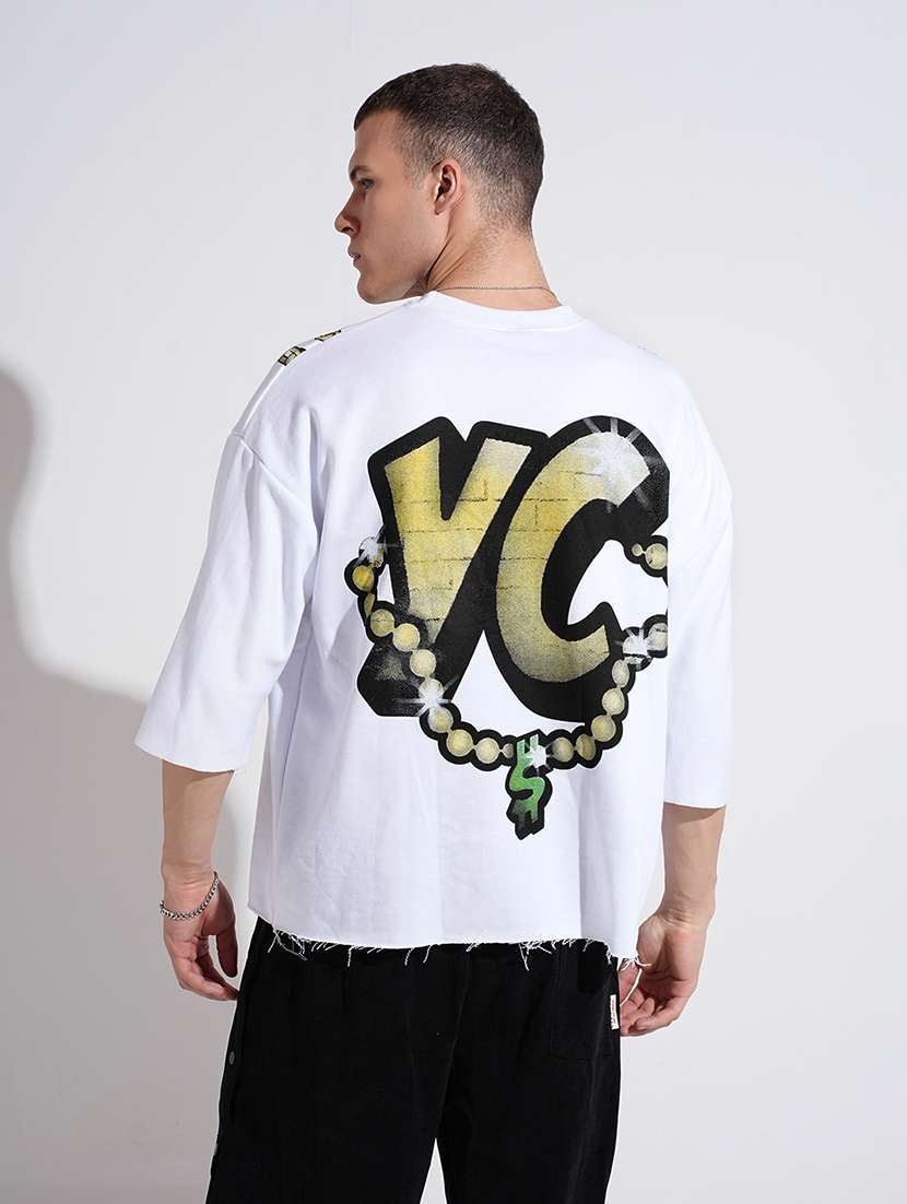 men printed short sleeve oversized t-shirt - 22037922 - Standard Image - 3