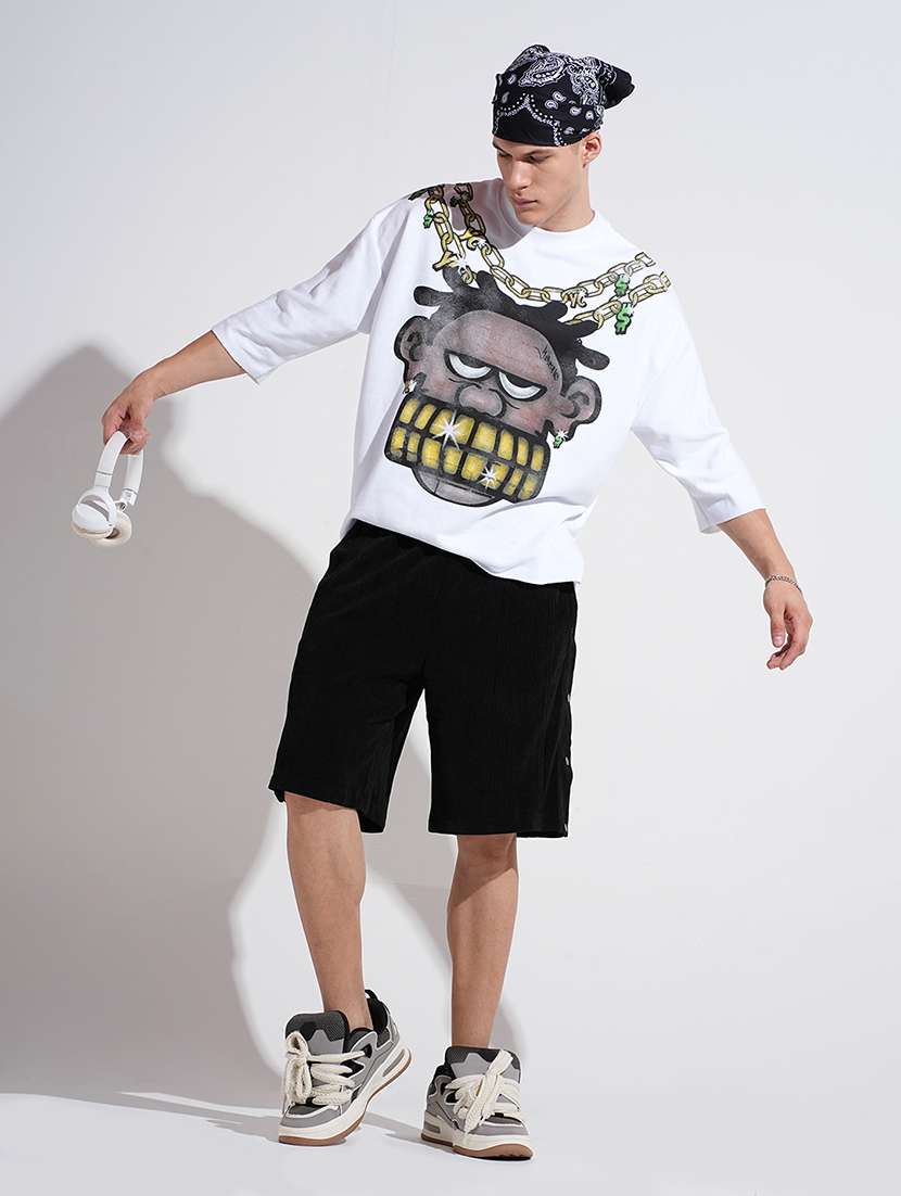 men printed short sleeve oversized t-shirt - 22037922 - Standard Image - 5