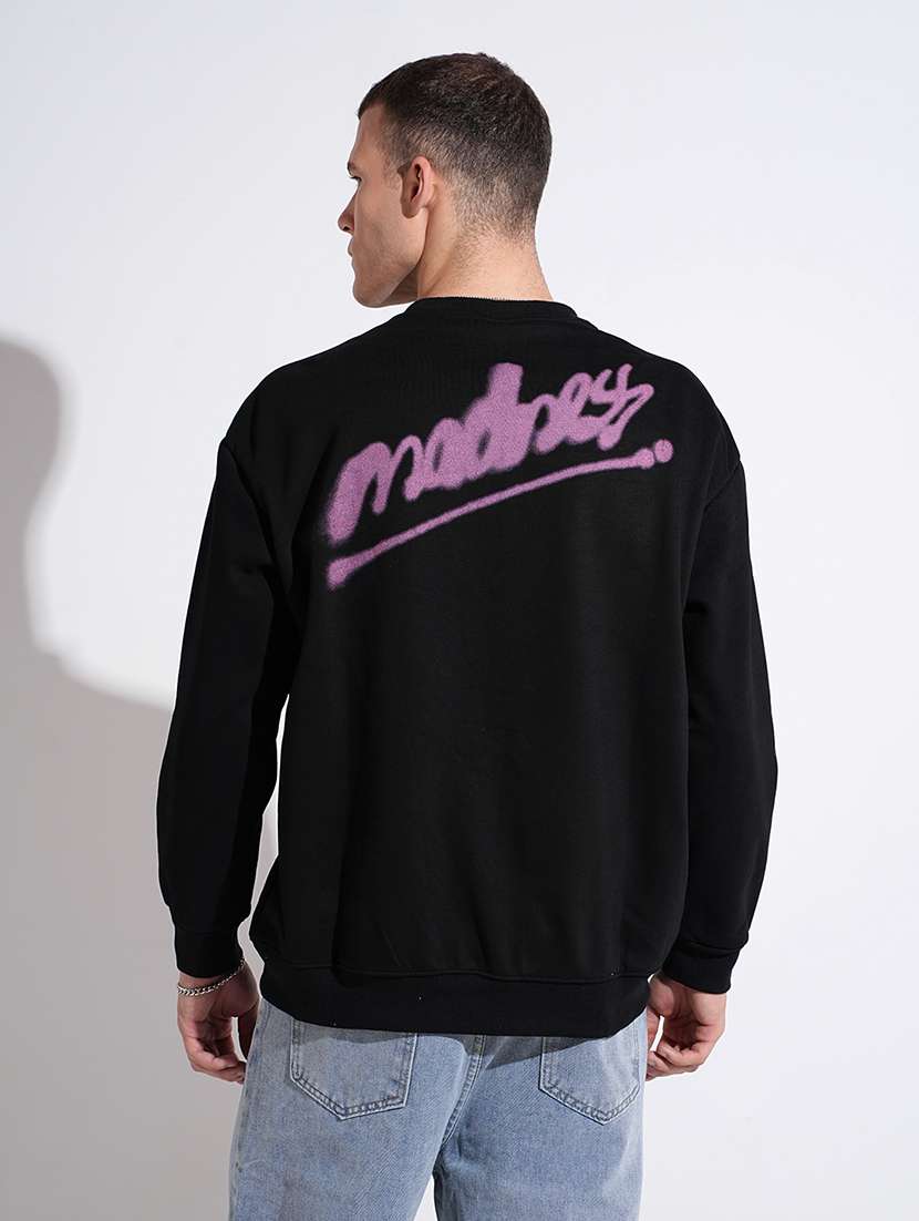 men printed long sleeve round neck sweatshirt - 22037923 -  Standard Image - 3