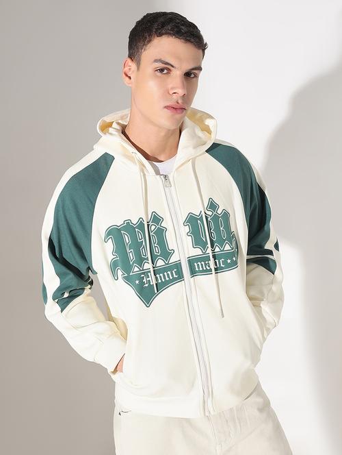 men printed long sleeve hooded sweatshirt - 22037930 - Standard Image - 0
