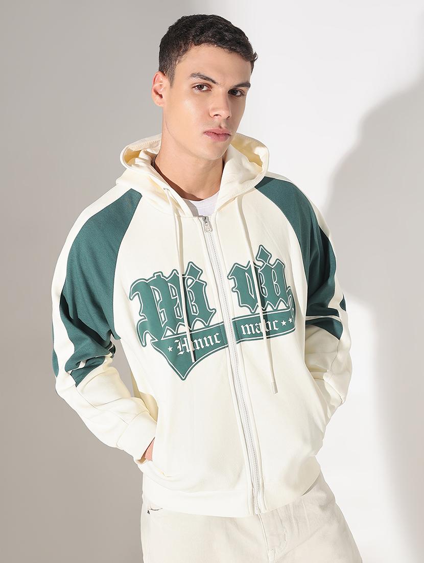 men printed long sleeve hooded sweatshirt - 22037930 - Zoom Image - 0