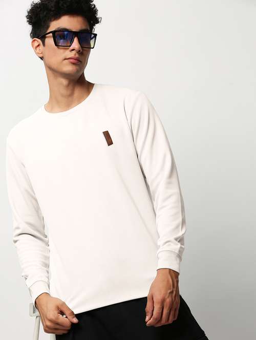 men solid long sleeve round neck sweatshirt - 22037932 -  Standard Image - 0