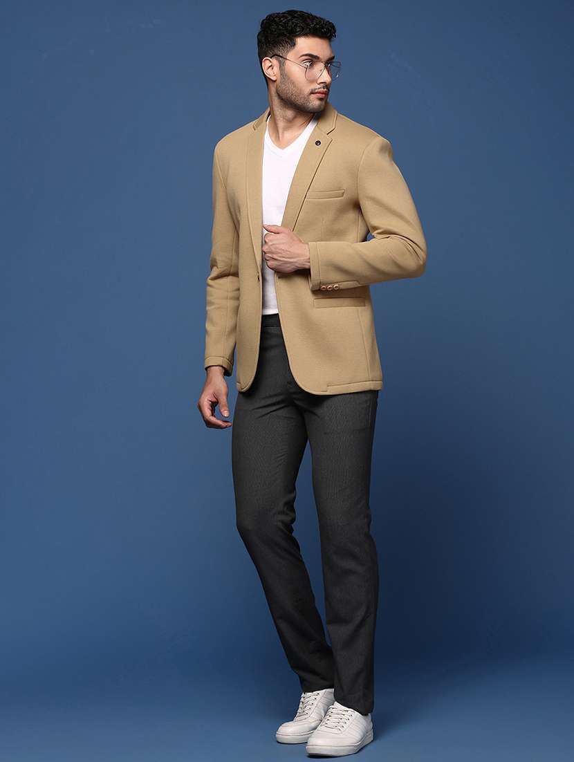 men solid long sleeve single breasted blazer - 22037934 -  Standard Image - 5