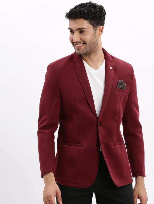 men solid long sleeve single breasted blazer - 22037941 -  Standard Image - 0