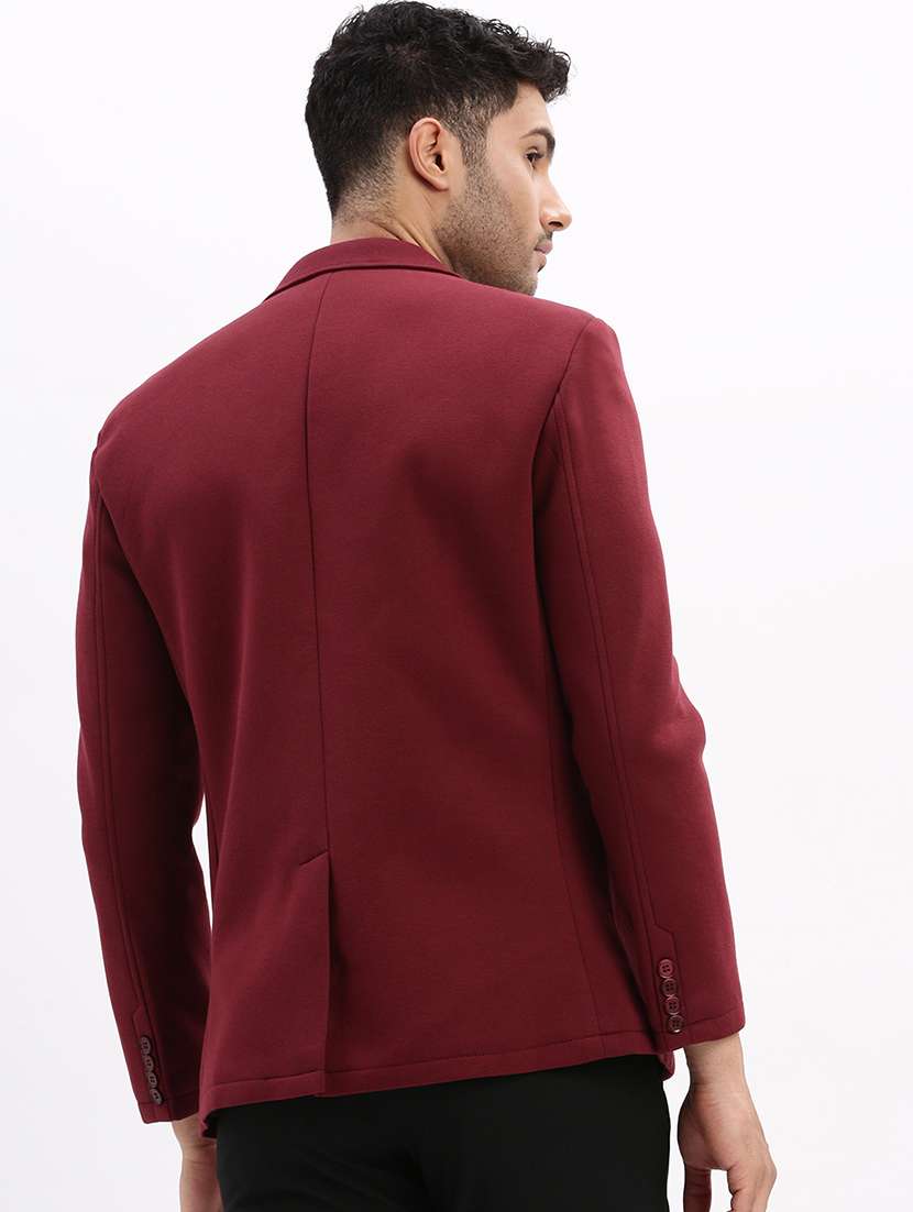 men solid long sleeve single breasted blazer - 22037941 -  Standard Image - 3