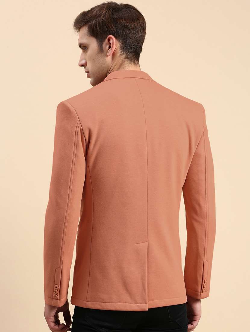 men solid long sleeve single breasted blazer - 22037944 - Standard Image - 3