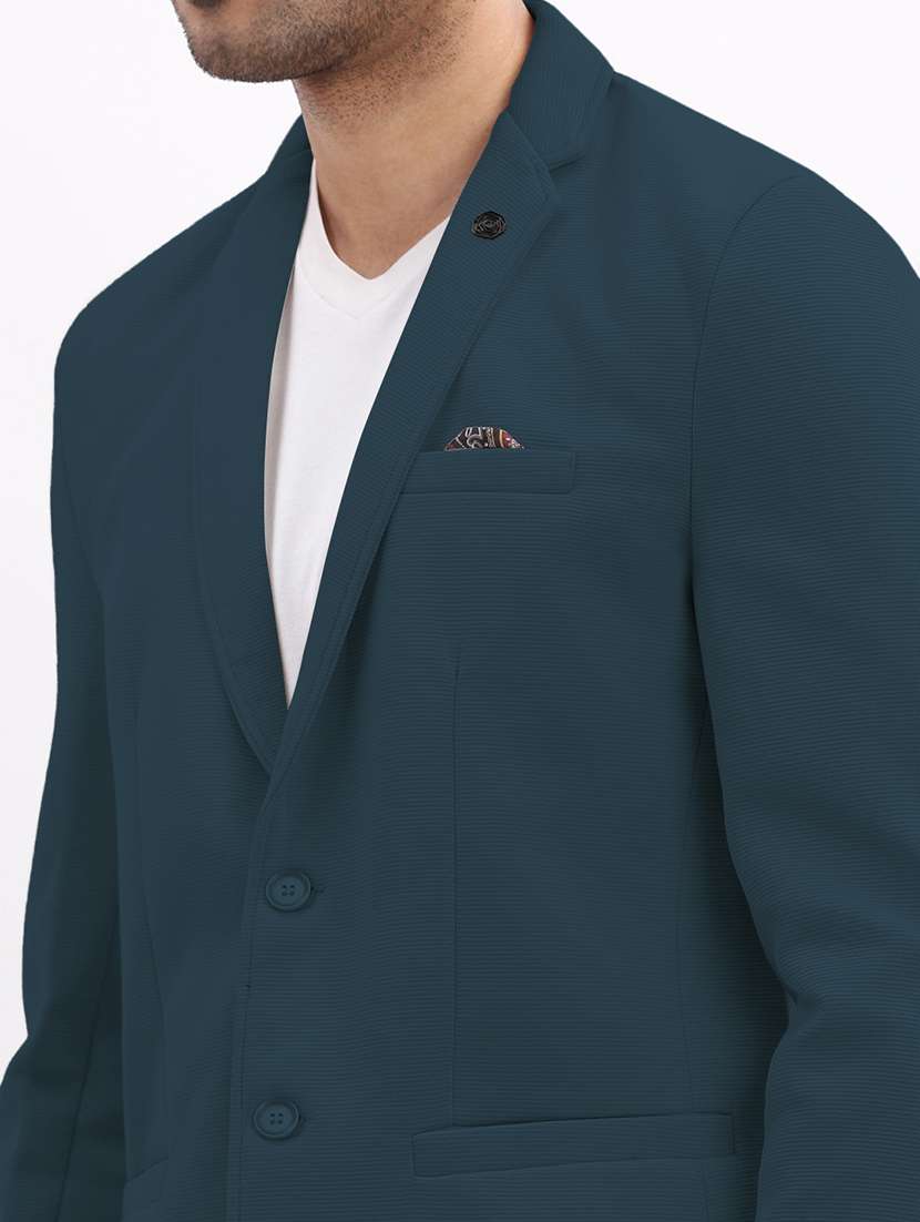 men solid long sleeve single breasted blazer - 22037945 -  Standard Image - 3