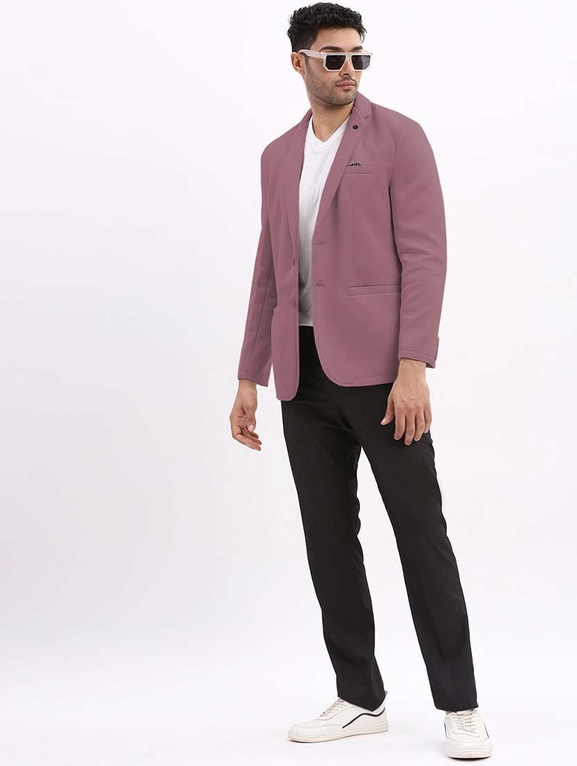 men solid long sleeve single breasted blazer - 22037946 -  Standard Image - 5