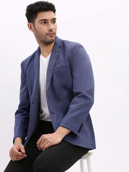 men solid long sleeve single breasted blazer - 22037951 -  Standard Image - 0
