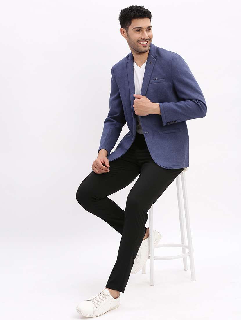 men solid long sleeve single breasted blazer - 22037951 -  Standard Image - 3