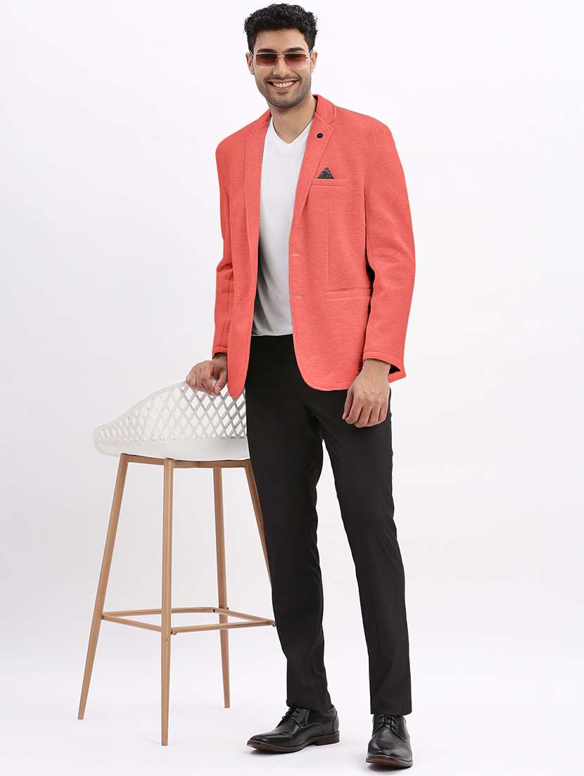 men solid long sleeve single breasted blazer - 22037953 -  Standard Image - 5
