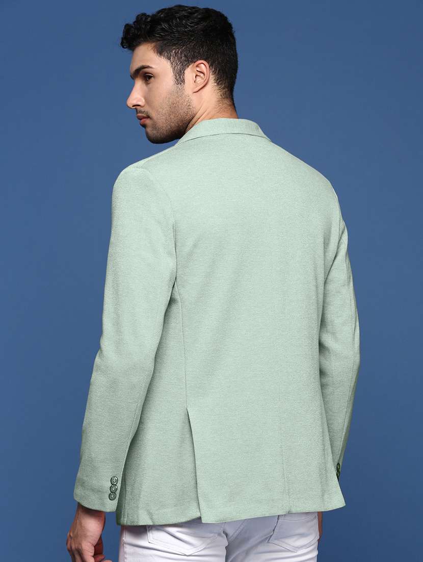 men solid long sleeve single breasted blazer - 22037954 -  Standard Image - 3