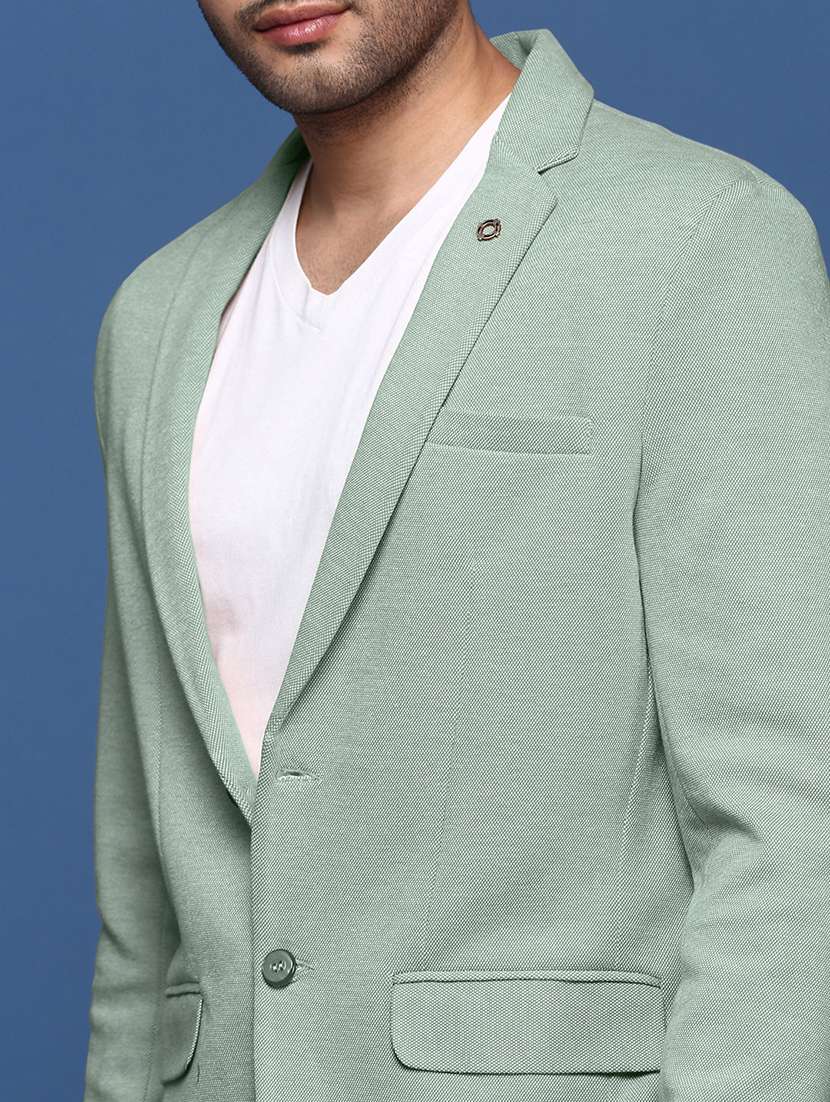 men solid long sleeve single breasted blazer - 22037954 -  Standard Image - 5