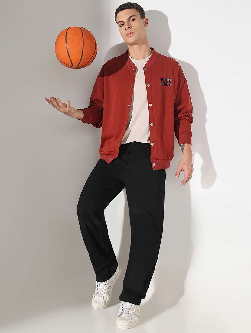 men printed long sleeve varsity jacket - 22037970 -  Standard Image - 5