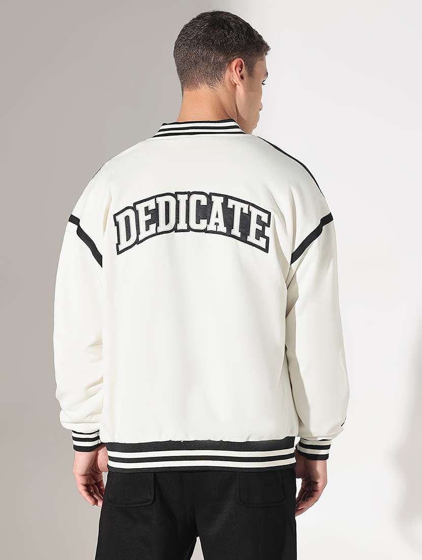 men typographic print long sleeve varsity jacket - 22037980 - Standard Image - 3