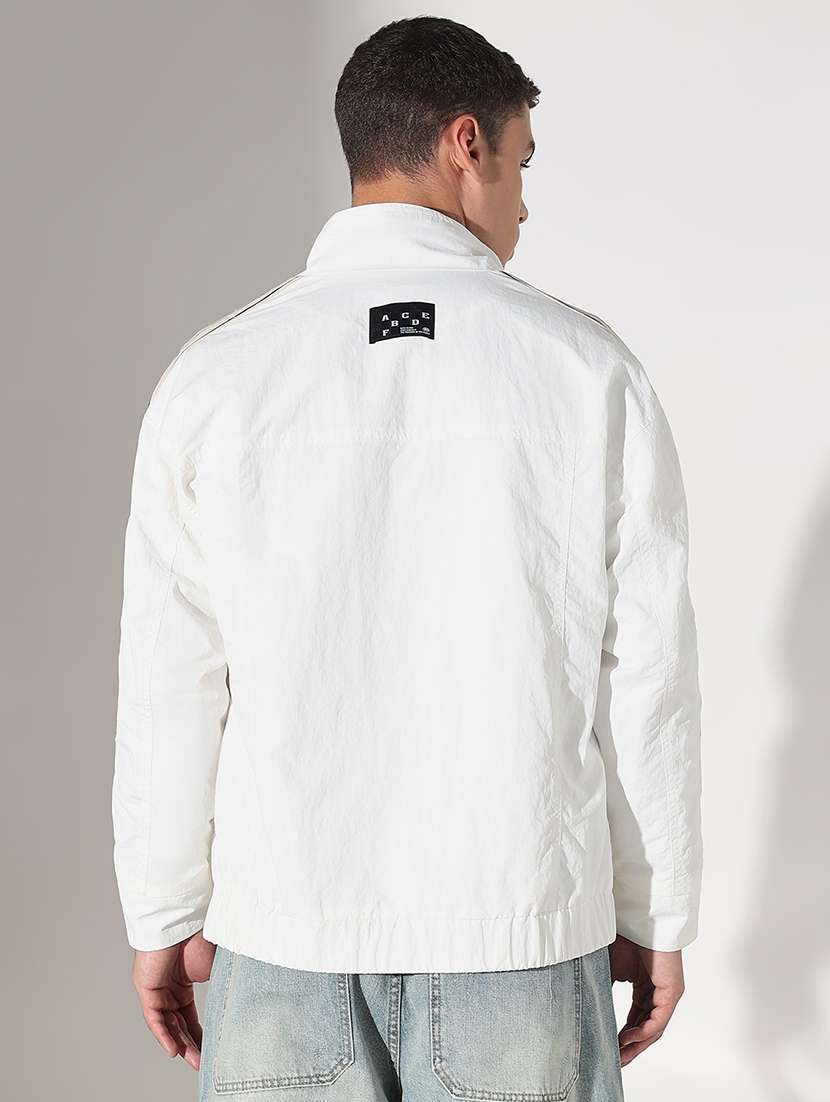 men soldi stand collar long sleeve bomber jacket - 22037985 -  Standard Image - 3