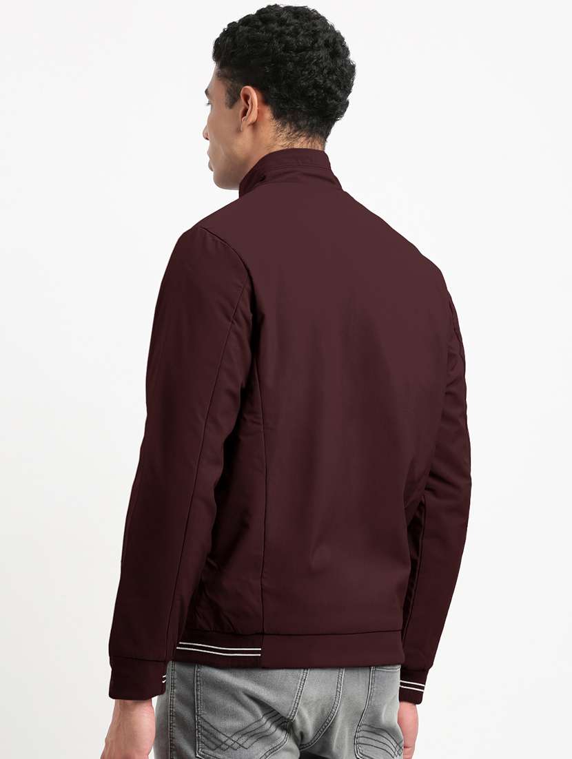 men solid long sleeve bomber jacket - 22037994 -  Standard Image - 3