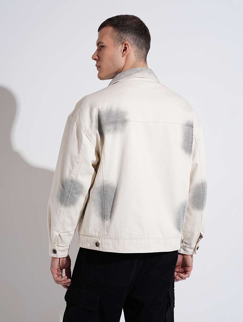 men collared long sleeve denim jacket - 22038000 - Standard Image - 3