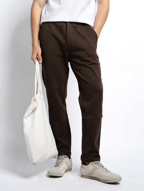men solid mid rise slim fit chinos - 22038036 - Standard Image - 0