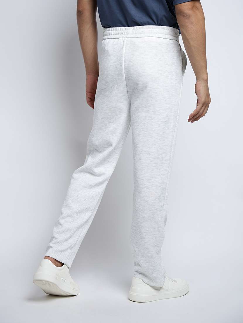 men grey solid relaxed fit track pant - 22038038 - Standard Image - 3