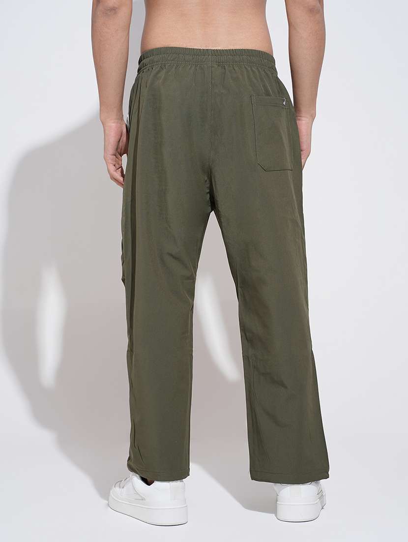 men solid mid rise relaxed fit parachute pants - 22038043 -  Standard Image - 3