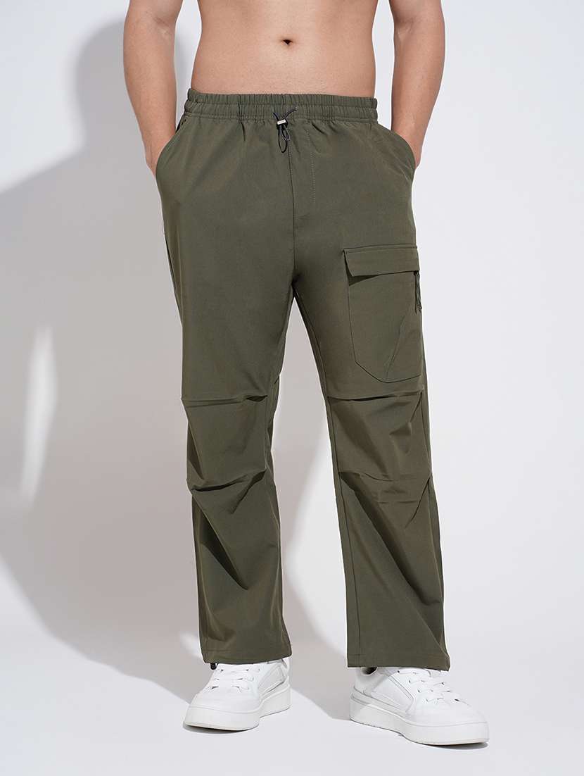 men solid mid rise relaxed fit parachute pants - 22038043 -  Standard Image - 5