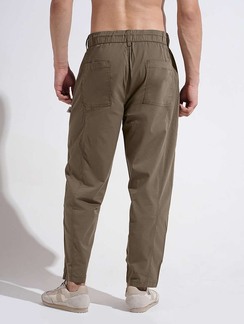 men solid mid rise straight fit chinos  - 22038063 -  Standard Image - 3