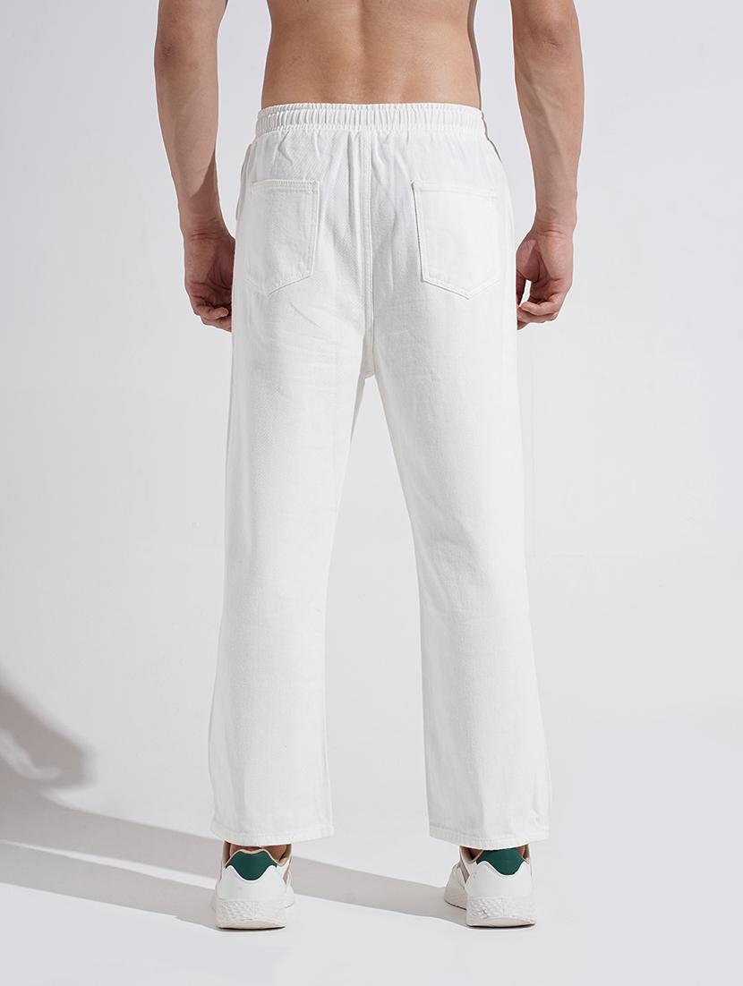 men solid mid rise straight fit chinos - 22038064 - Standard Image - 3