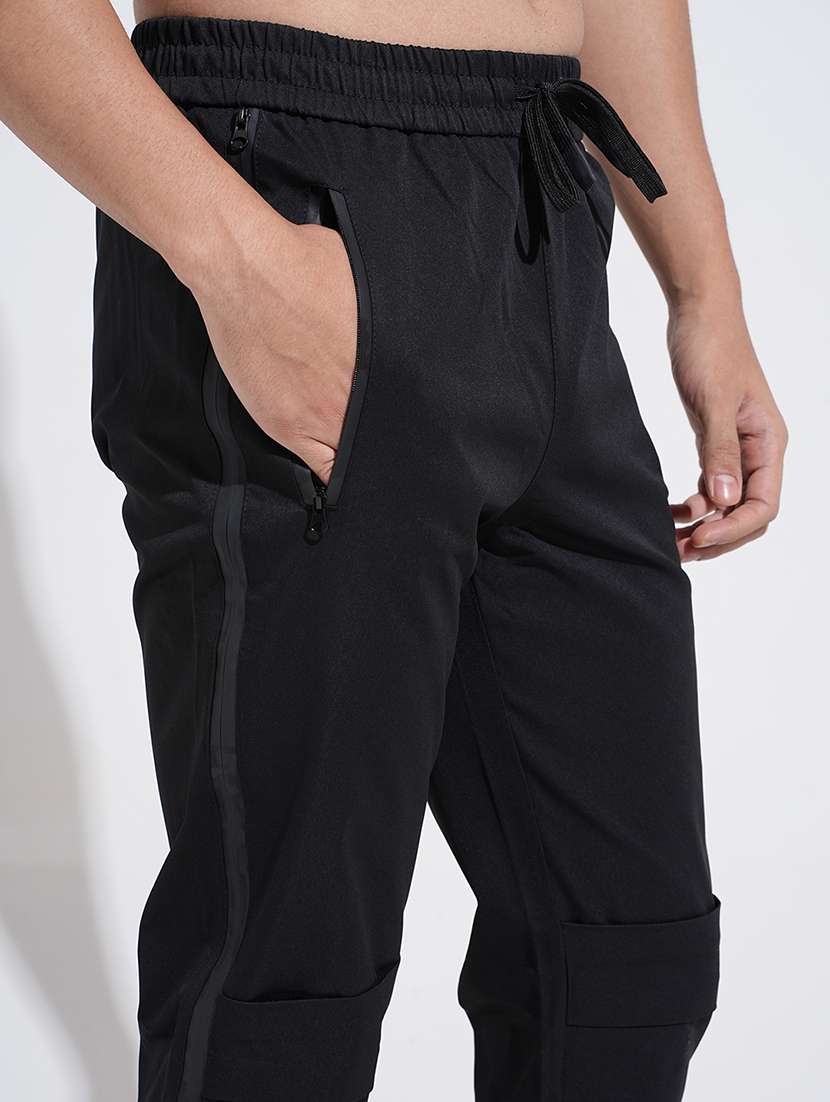 men solid low rise regular fit track pant - 22038075 -  Standard Image - 5