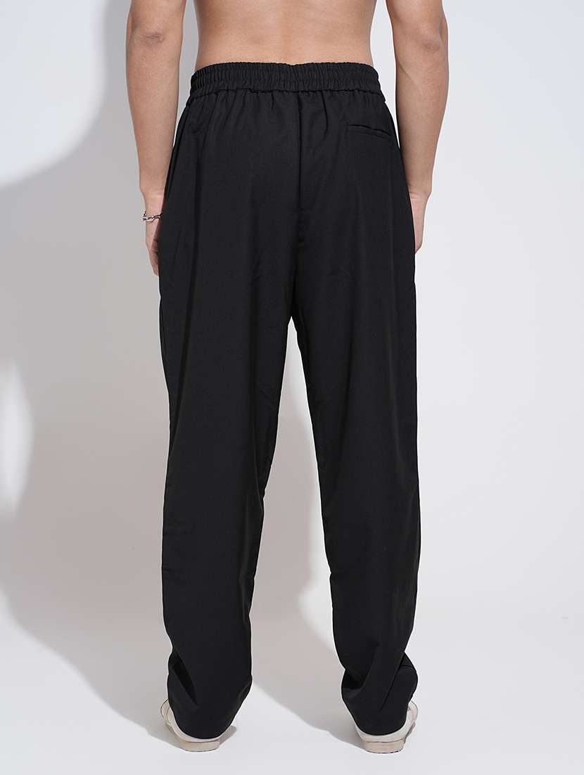 men solid low rise straight fit trouser  - 22038077 -  Standard Image - 3