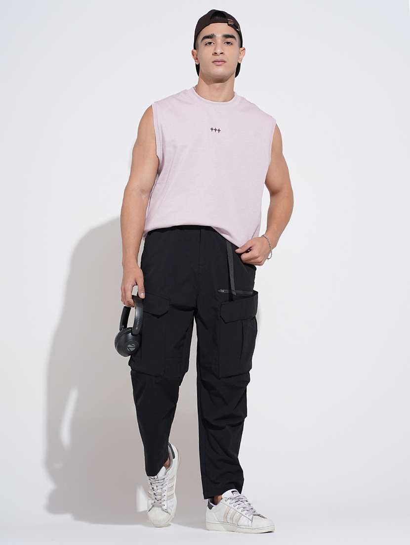 men solid low rise straight fit trouser  - 22038079 -  Standard Image - 5