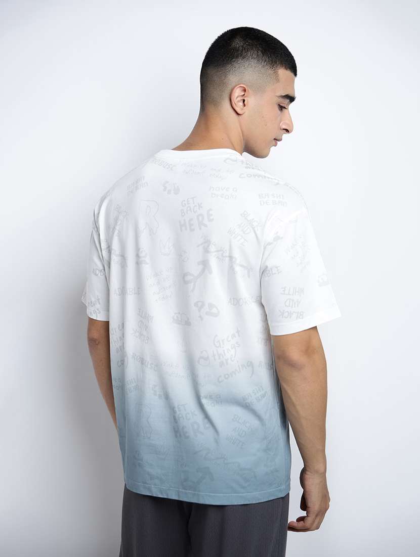 men printed short sleeve oversized t-shirt - 22038099 - Standard Image - 3