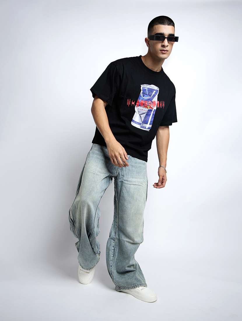 men printed short sleeve oversized t-shirt - 22038102 -  Standard Image - 5