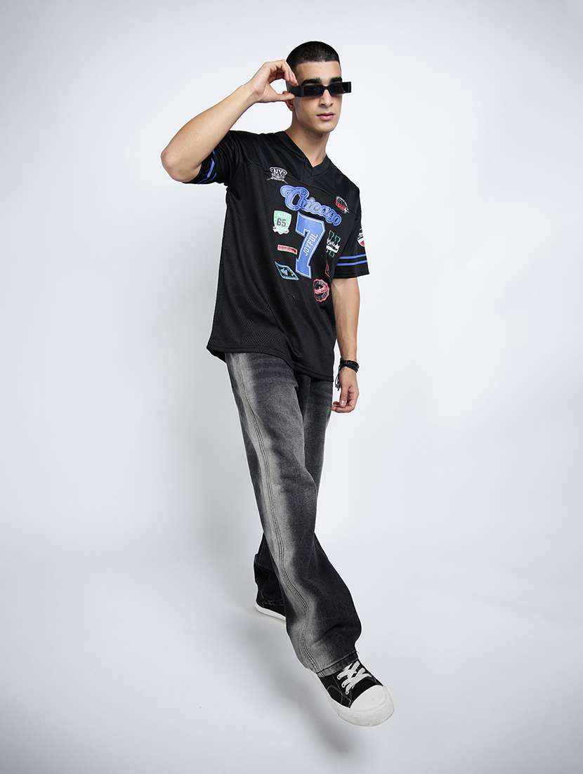 men printed short sleeve oversized t-shirt - 22038112 -  Standard Image - 5