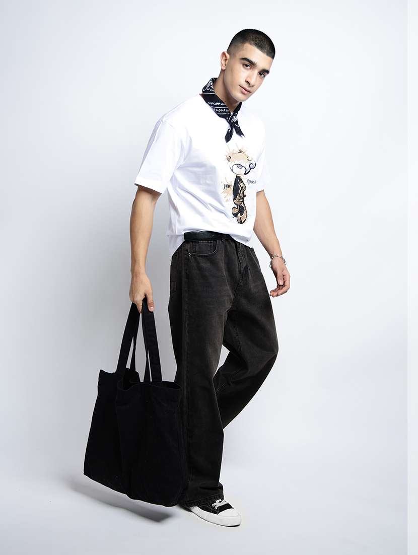 men printed short sleeve loose fit t-shirt - 22038122 -  Standard Image - 3