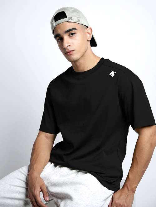 men solid short sleeve loose fit t-shirt - 22038124 -  Standard Image - 0