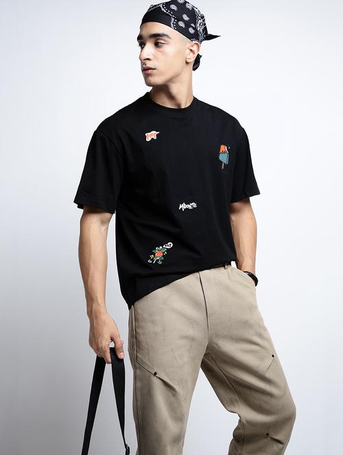 men printed short sleeve oversized t-shirt - 22038126 - Standard Image - 0