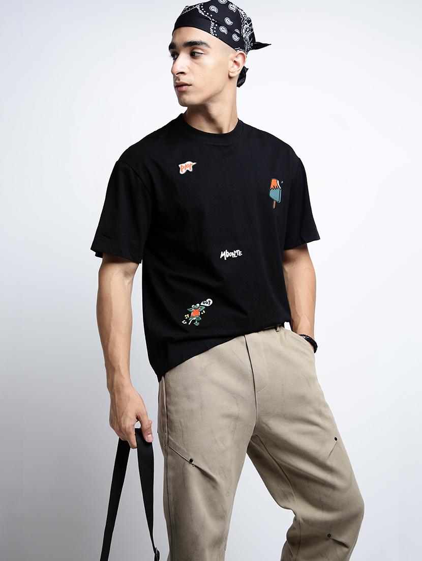 men printed short sleeve oversized t-shirt