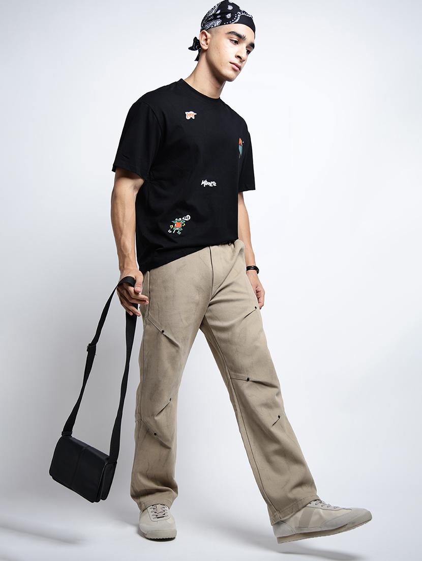men printed short sleeve oversized t-shirt - 22038126 - Standard Image - 5