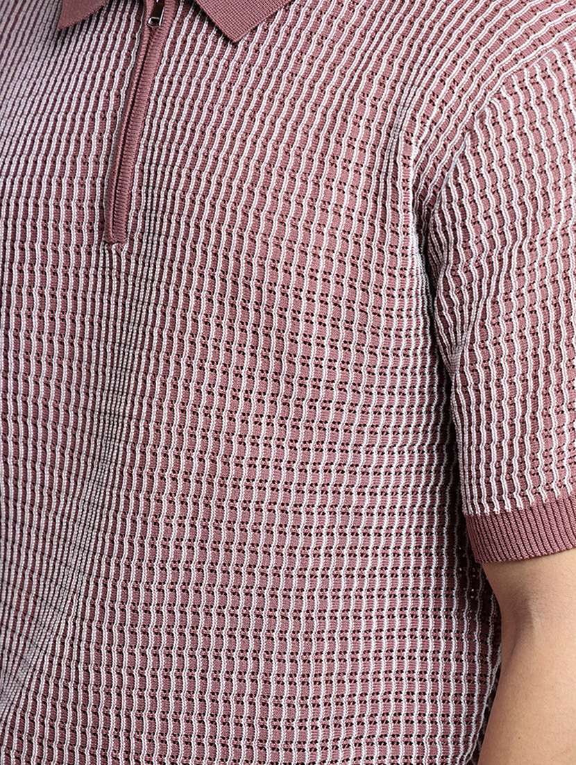 mauve cotton blend plain tshirt - 22038134 - Standard Image - 5