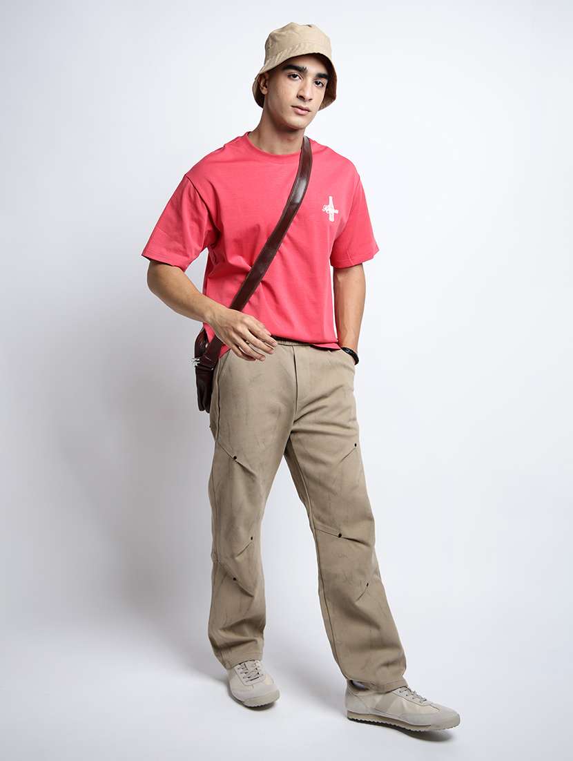 men printed short sleeve oversized t-shirt - 22038144 -  Standard Image - 5