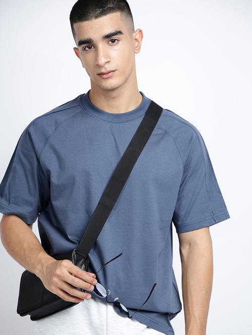 men solid short sleeve oversized t-shirt - 22038148 - Standard Image - 0