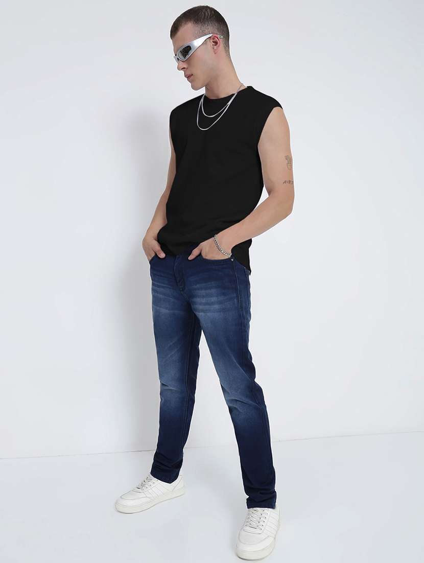 men solid sleeveless regular fit t-shirt - 22038153 -  Standard Image - 5